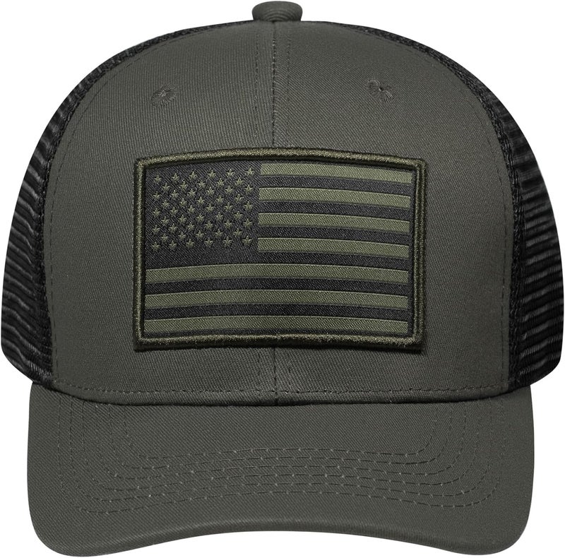 AURR American Flag Trucker Hat, Patriotic Baseball Cap for Men & Women, Breathable Mesh Adjustable Snapback, USA Flag Patch - Image 2